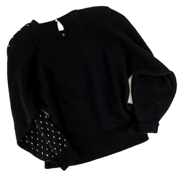 Marisa Christina Women's M Decorative Embellished Bling Lambswool Sweater - Picture 3 of 16